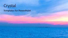  Presentation with sea water - Amazing slide set having water setting into the sea backdrop and a light blue colored foreground