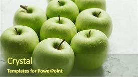 Presentation with green apples - Audience pleasing slides consisting of heap of solid fresh green backdrop and a tawny brown colored foreground