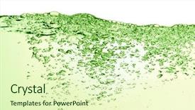  Presentation with soda - PPT layouts enhanced with water sparkling - green soda drink with bubbles background and a  colored foreground