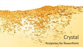  Presentation with summer - Slide deck consisting of water sparkling - orange summer drink with bubbles background and a blonde colored foreground
