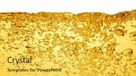  Presentation with sparkling - PPT layouts with water sparkling - orange summer drink with bubbles background and a yellow colored foreground
