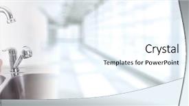  Presentation with plumber - Audience pleasing PPT theme consisting of water spigot - plumber hands backdrop and a  colored foreground