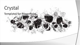  Presentation with fruit splash - Slide set having water splash and ice background and a white colored foreground