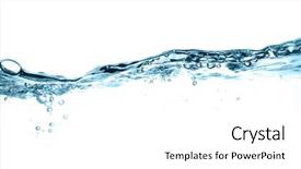  Presentation with water splash - Amazing slide set having water splash and water bubbles backdrop and a white colored foreground