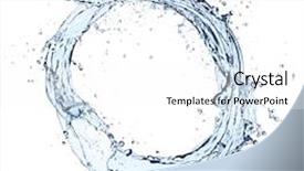  Presentation with blue water splash isolated - PPT theme enhanced with water splash circle isolated background and a white colored foreground