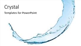  Presentation with water splash - Presentation enhanced with water splash close up isolated background and a white colored foreground