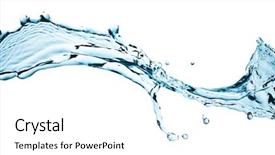  Presentation with water splash - Cool new slides with water splash close up isolated backdrop and a white colored foreground
