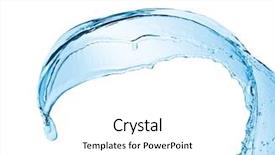  Presentation with pure splash water - PPT layouts with water splash close up isolated background and a  colored foreground