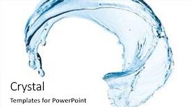 Presentation with blue water splash isolated - Slide deck consisting of water splash close up isolated background and a white colored foreground
