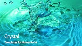  Presentation with water splash - Cool new presentation theme with water splash close-up backdrop and a teal colored foreground