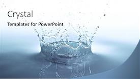 Presentation with blue water splash isolated - PPT theme having water-splash-crown-isolated background and a white colored foreground