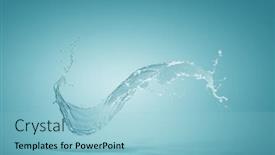  Presentation with media image - Presentation theme with water-splash-image-mixed-media background and a light blue colored foreground