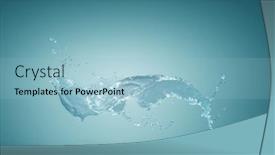  Presentation with media image - Cool new PPT theme with water-splash-image-mixed-media backdrop and a light blue colored foreground
