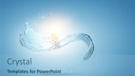  Presentation with media image - Slide set enhanced with water-splash-image-mixed-media background and a light blue colored foreground