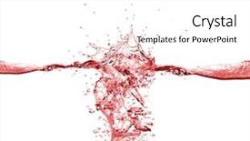  Presentation with color splash - Beautiful slides featuring water splash in dark red backdrop and a white colored foreground