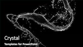  Presentation with water splash on black - Audience pleasing presentation theme consisting of water splash isolated on black backdrop and a black colored foreground
