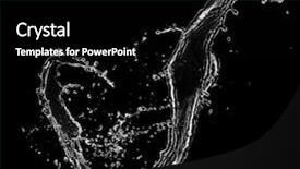  Presentation with water splash on black - Presentation with water splash isolated on black background and a black colored foreground