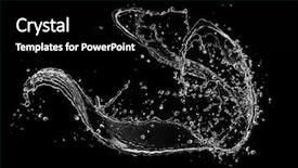  Presentation with water splash on black - Audience pleasing presentation consisting of water splash isolated on black backdrop and a black colored foreground