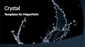  Presentation with splash - Presentation theme with water splash isolated on black background and a black colored foreground