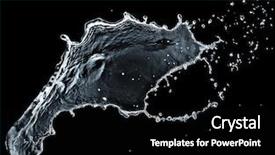  Presentation with water splash - Beautiful PPT layouts featuring water splash isolated on black backdrop and a black colored foreground