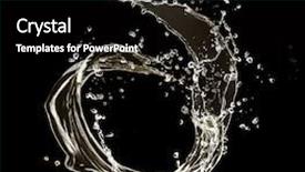  Presentation with water splash - Cool new slide set with water splash isolated on black backdrop and a  colored foreground