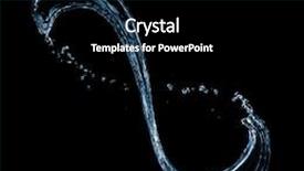  Presentation with water splash - Slide set enhanced with water splash isolated on black background and a  colored foreground