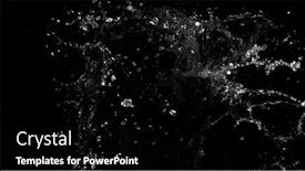  Presentation with splashing - Presentation design with water-splash-isolated-on-black background and a black colored foreground