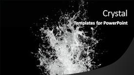  Presentation with water splash on black - Presentation theme consisting of water-splash-isolated-on-black background and a  colored foreground