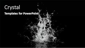  Presentation with water splash - Presentation design with water-splash-isolated-on-black background and a black colored foreground