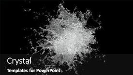  Presentation with water splash on black - Slide set with water-splash-isolated-on-black background and a dark gray colored foreground