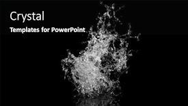  Presentation with water splash - PPT theme consisting of water-splash-isolated-on-black background and a black colored foreground