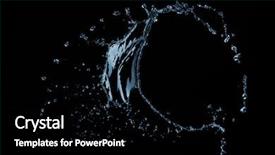  Presentation with water splash - Colorful PPT theme enhanced with water splash isolated on black backdrop and a black colored foreground