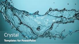  Presentation with blue water splash isolated - Cool new theme with water-splash-isolated-on-blue backdrop and a teal colored foreground
