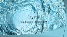  Presentation with blue water splash isolated - Colorful presentation design enhanced with water-splash-isolated-on-blue backdrop and a arctic colored foreground