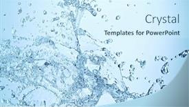  Presentation with blue water splash isolated - Slide deck having water-splash-isolated-on-soft background and a cool aqua colored foreground