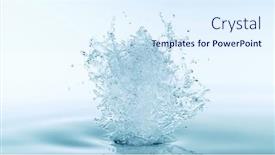  Presentation with blue water splash isolated - PPT theme enhanced with water-splash-isolated-on-soft background and a sky blue colored foreground