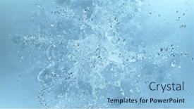  Presentation with blue water splash isolated - Presentation design consisting of water-splash-isolated-on-soft background and a light blue colored foreground
