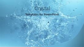  Presentation with blue water splash isolated - Presentation theme featuring water-splash-isolated-on-soft background and a light blue colored foreground