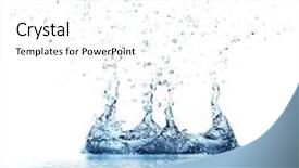  Presentation with blue water splash isolated - Presentation with water splash isolated on white background and a  colored foreground