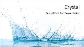  Presentation with water splash - Audience pleasing presentation theme consisting of water splash isolated on white backdrop and a white colored foreground