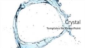  Presentation with blue water splash isolated - PPT layouts with water splash isolated on white background and a white colored foreground