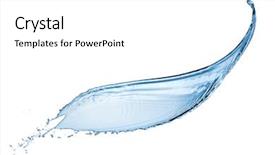  Presentation with water splash - PPT layouts enhanced with water splash isolated on white background and a white colored foreground
