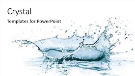  Presentation with water splash - PPT theme consisting of water splash isolated on white background and a white colored foreground