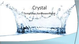  Presentation with fresh water splash green apple isolated white - Cool new theme with water splash isolated on white backdrop and a white colored foreground