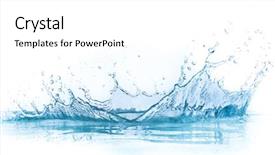  Presentation with splash - Amazing PPT layouts having water splash isolated on white backdrop and a white colored foreground