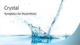  Presentation with splash - Beautiful PPT theme featuring water splash isolated on white backdrop and a white colored foreground