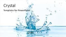  Presentation with blue water splash isolated - Audience pleasing PPT layouts consisting of the railway or autobus backdrop and a light gray colored foreground