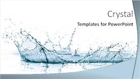  Presentation with water splash - Presentation design consisting of water-splash-isolated-on-white background and a white colored foreground