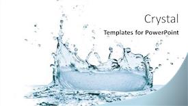  Presentation with fresh water splash green apple isolated white - Colorful PPT theme enhanced with water-splash-isolated-on-white backdrop and a white colored foreground