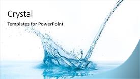  Presentation with water splash - Amazing PPT layouts having water splash isolated on white backdrop and a white colored foreground